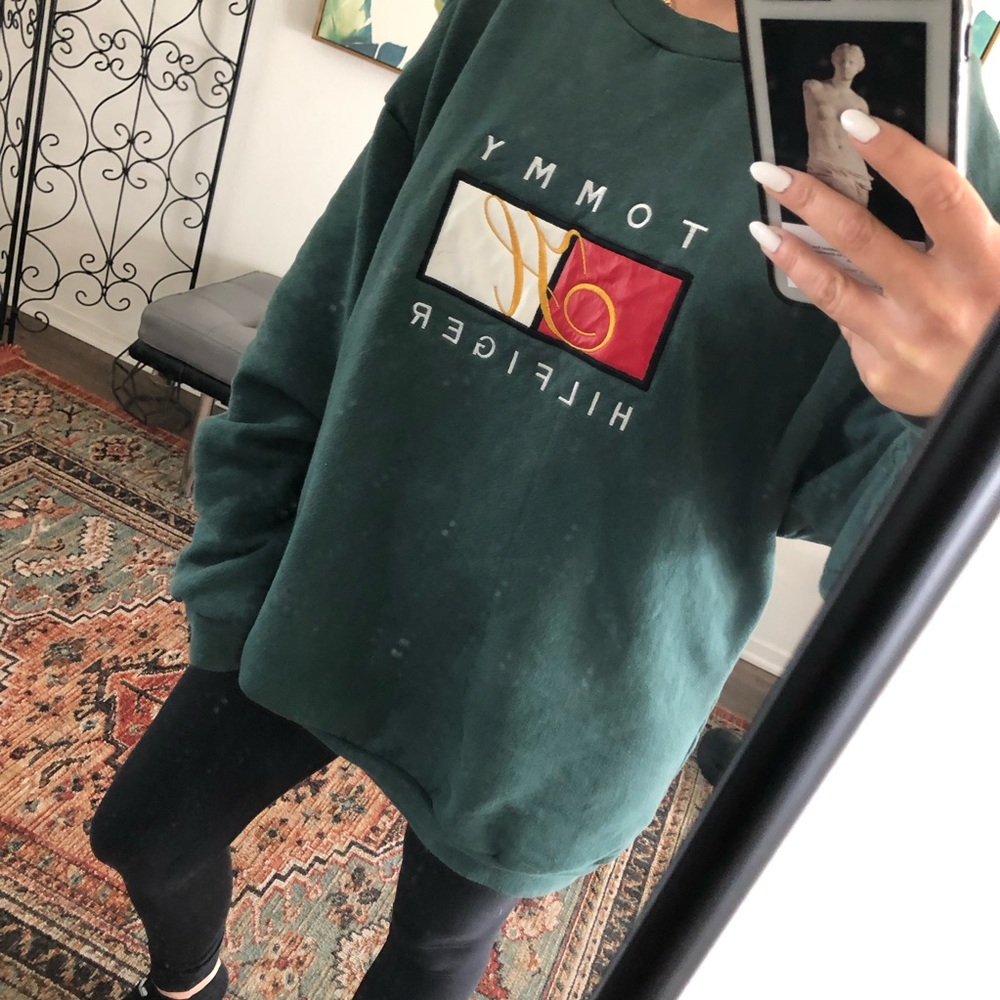 Vintage Tommy Hilfiger Green Crewneck XL